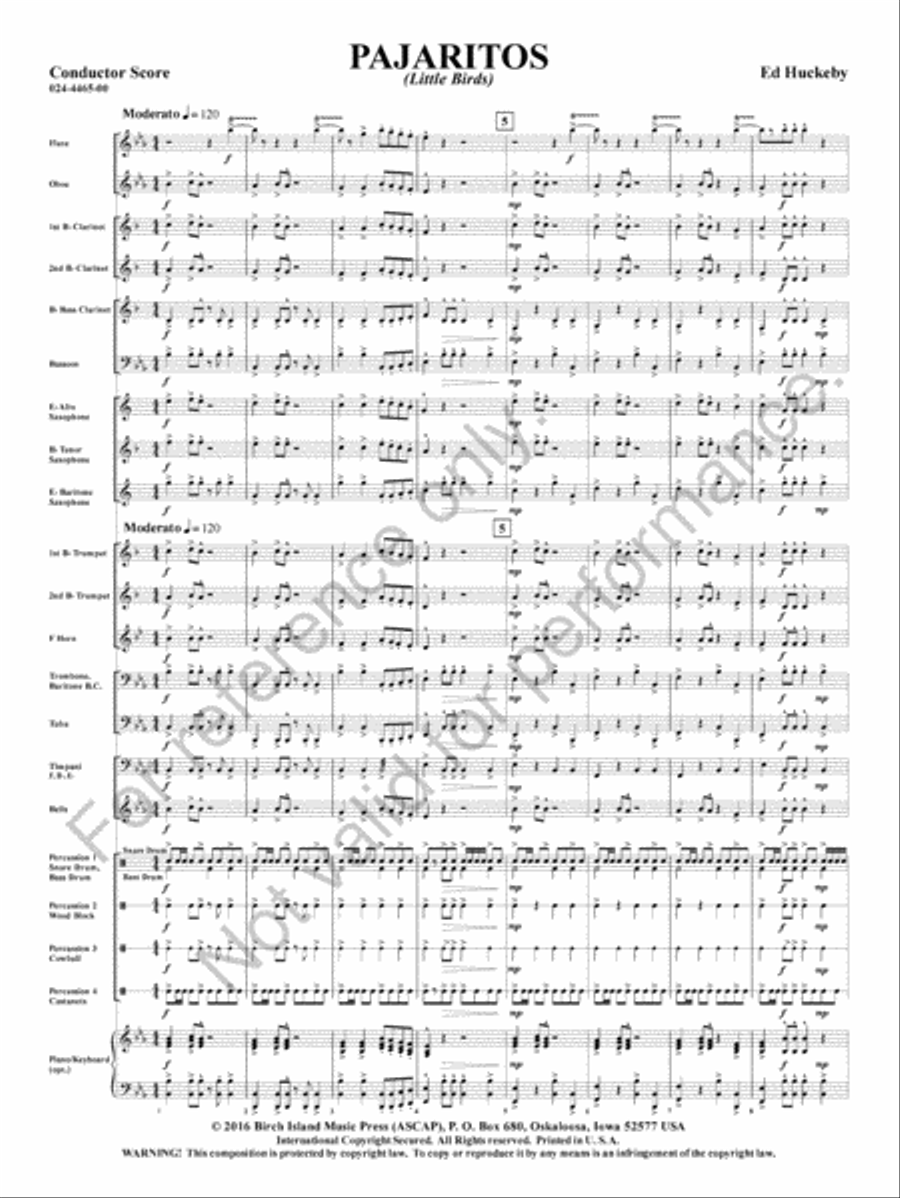Pajaritos Concert Band scores gallery preview page 4