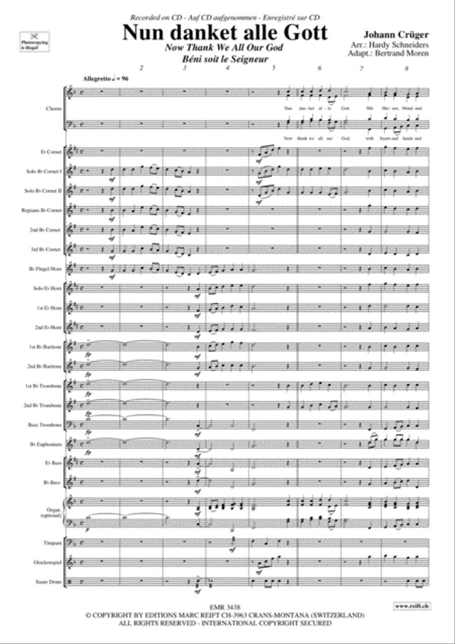 Nun danket alle Gott 4-Part scores gallery preview page 4