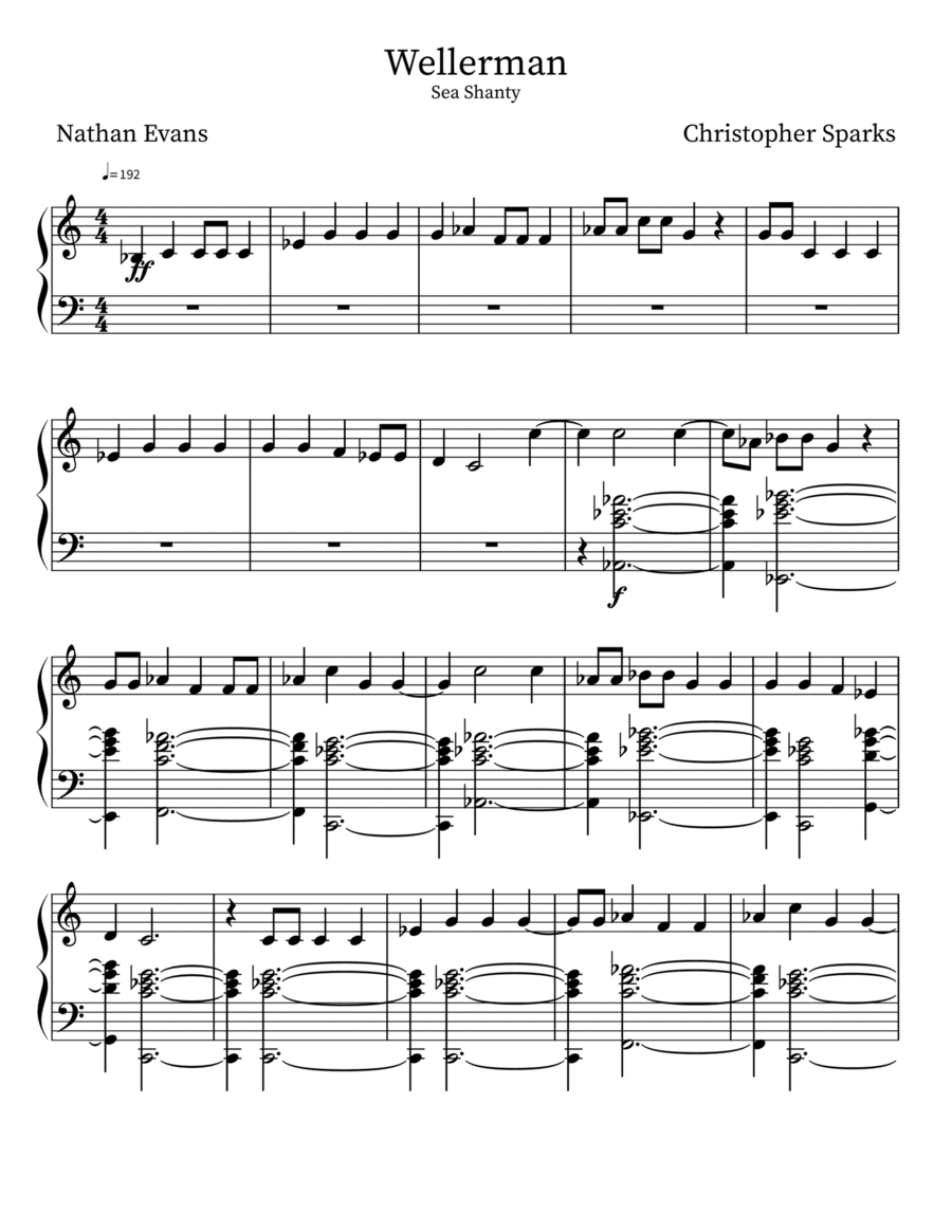 Wellerman Wellerman Part scores gallery preview page 1
