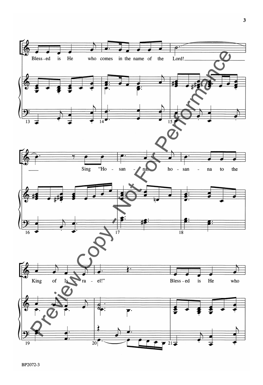 Blessed Is He Who Comes in the Name of the Lord! 4-Part scores gallery preview page 4