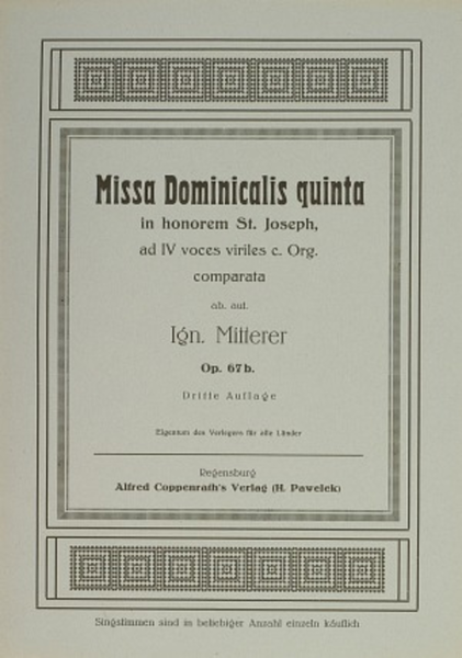 Missa Dominicalis quinta
