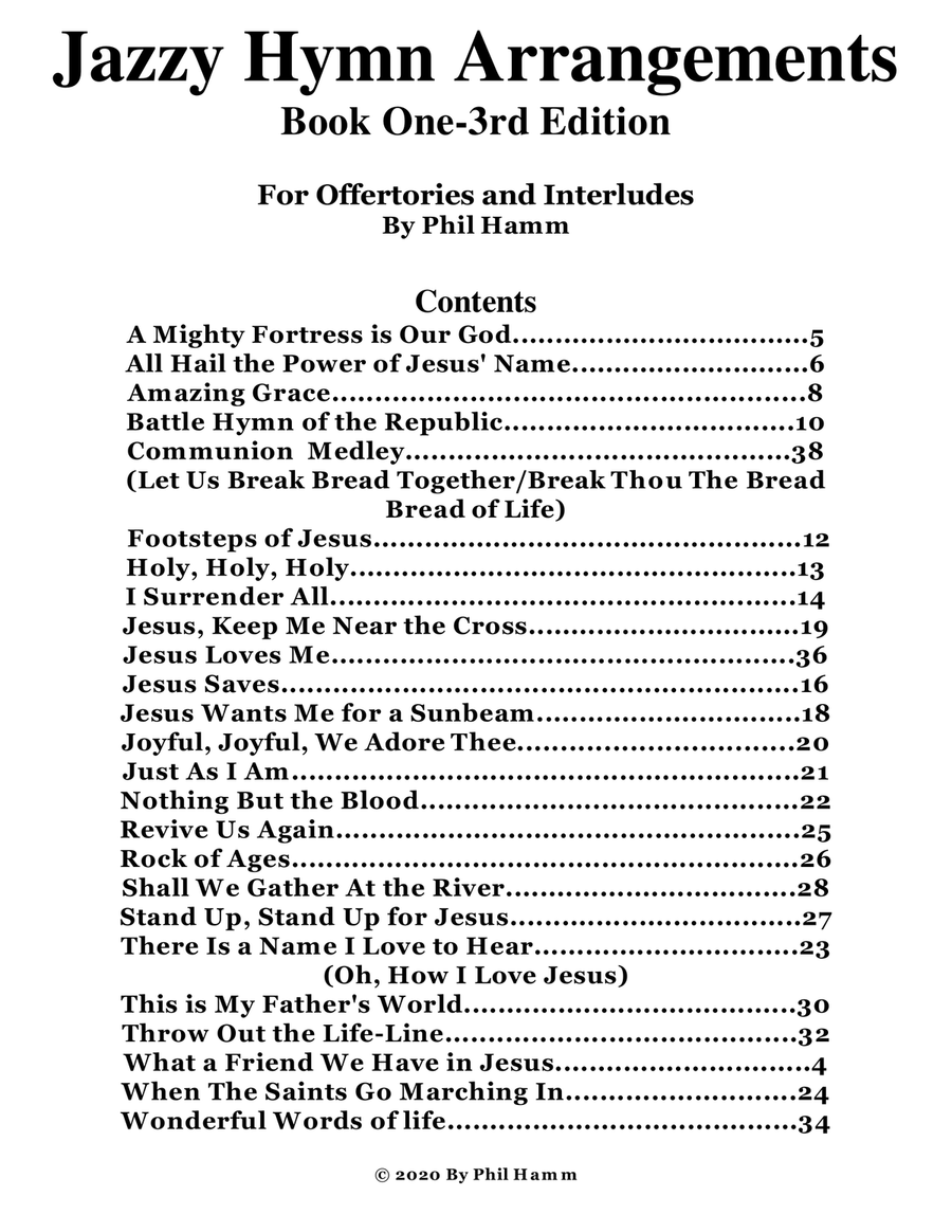 Jazzy Hymn Arrangements Book One-3rd Edition Piano Method scores gallery preview page 2