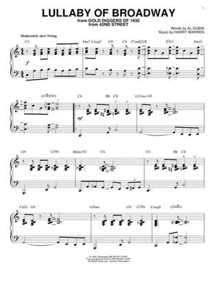 Lullaby Of Broadway [Jazz version] (arr. Brent Edstrom)