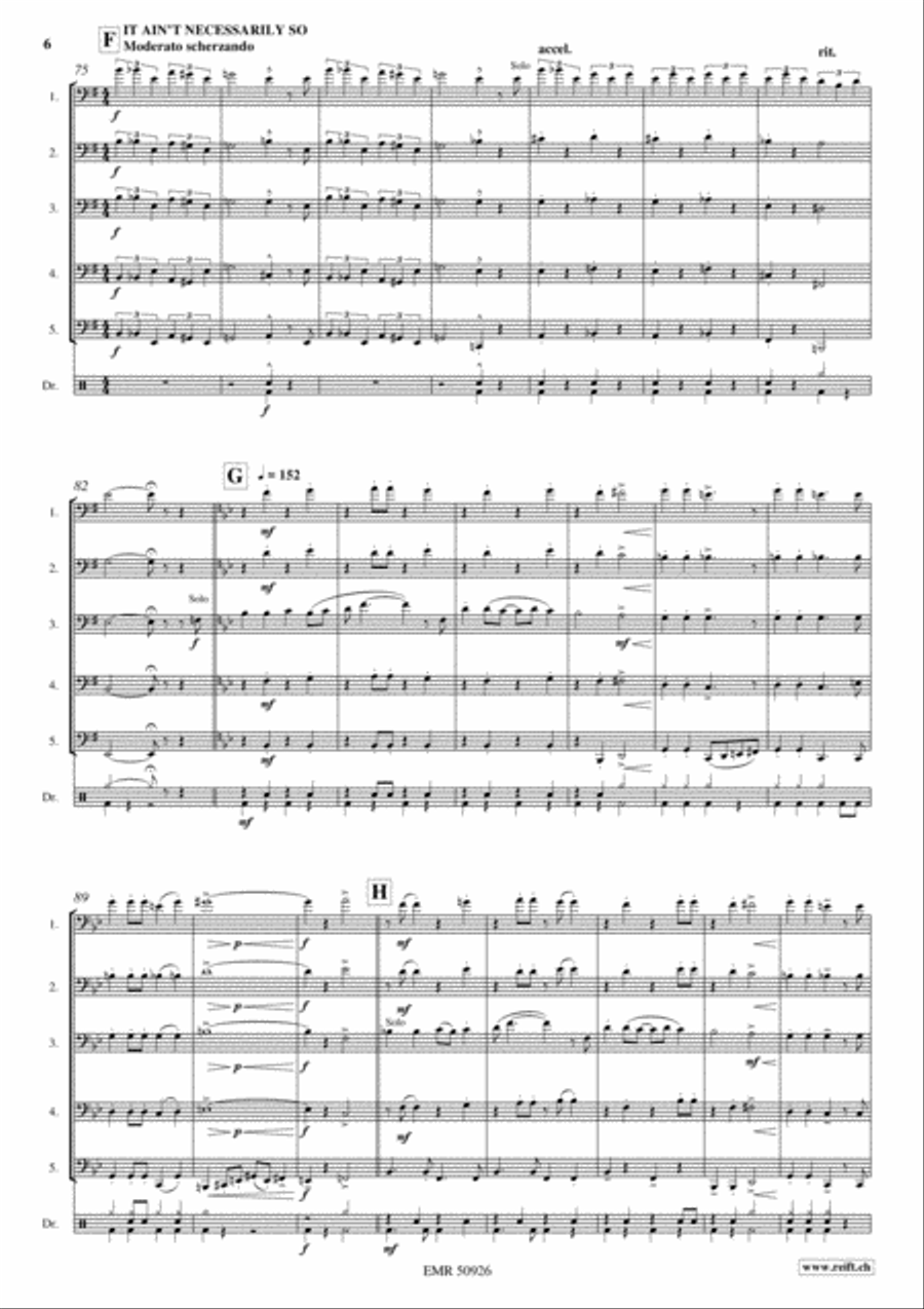 Wonderful Gershwin Trombone scores gallery preview page 5