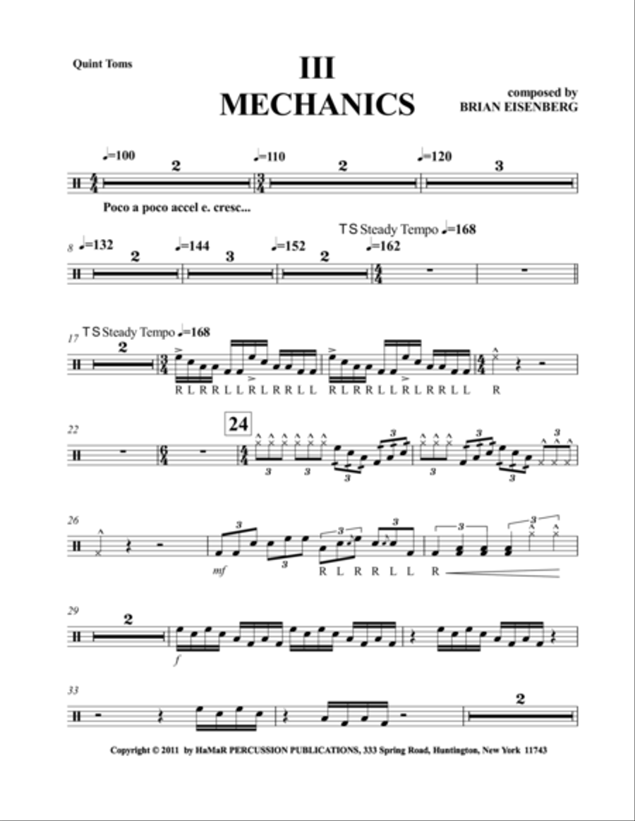 III Mechanics Snare Drum scores gallery preview page 1