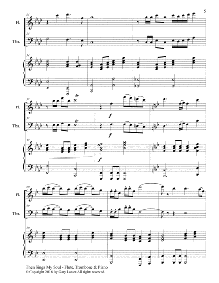 Trios for 3 GREAT HYMNS (Flute & Trombone with Piano and Parts) image number null