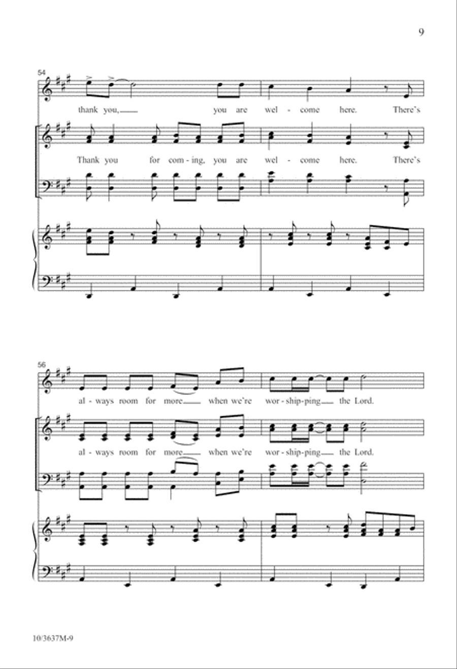 Thank You for Coming 4-Part scores gallery preview page 9