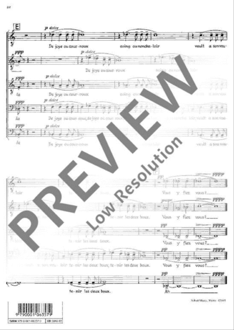 Drei französische Chöre Drei französische Chöre Mixed Choir scores gallery preview page 21