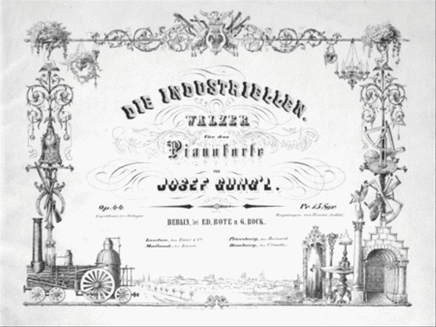 Die Industriellen. Walzer fur das Pianoforte Piano Solo scores gallery preview page 1