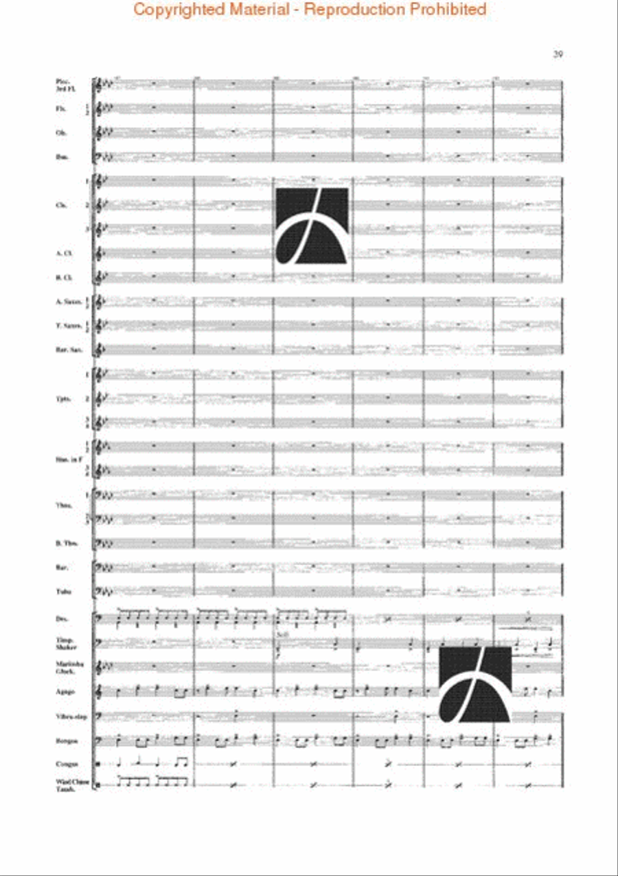 Jungle Fantasy Jungle Fantasy Concert Band scores gallery preview page 36