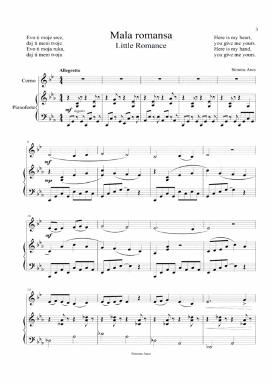 Sparks, French horn, entire album 8 pieces Horn scores gallery preview page 5