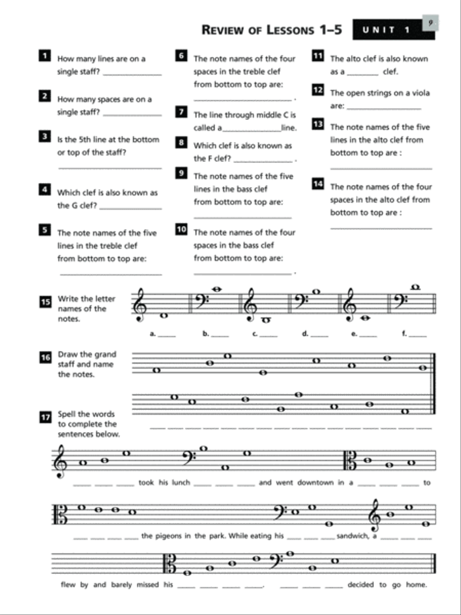 Alfred's Essentials of Music Theory Viola scores gallery preview page 4