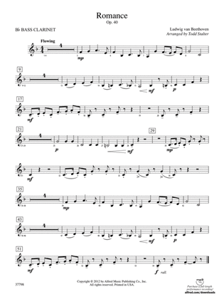 Romance, Op. 40: B-flat Bass Clarinet