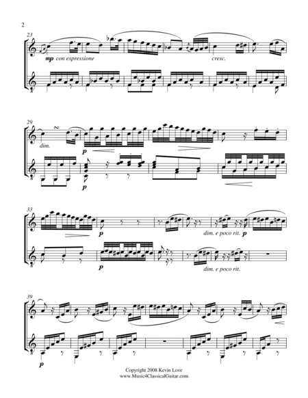 Fur Elise (Violin and Guitar) - Score and Parts image number null