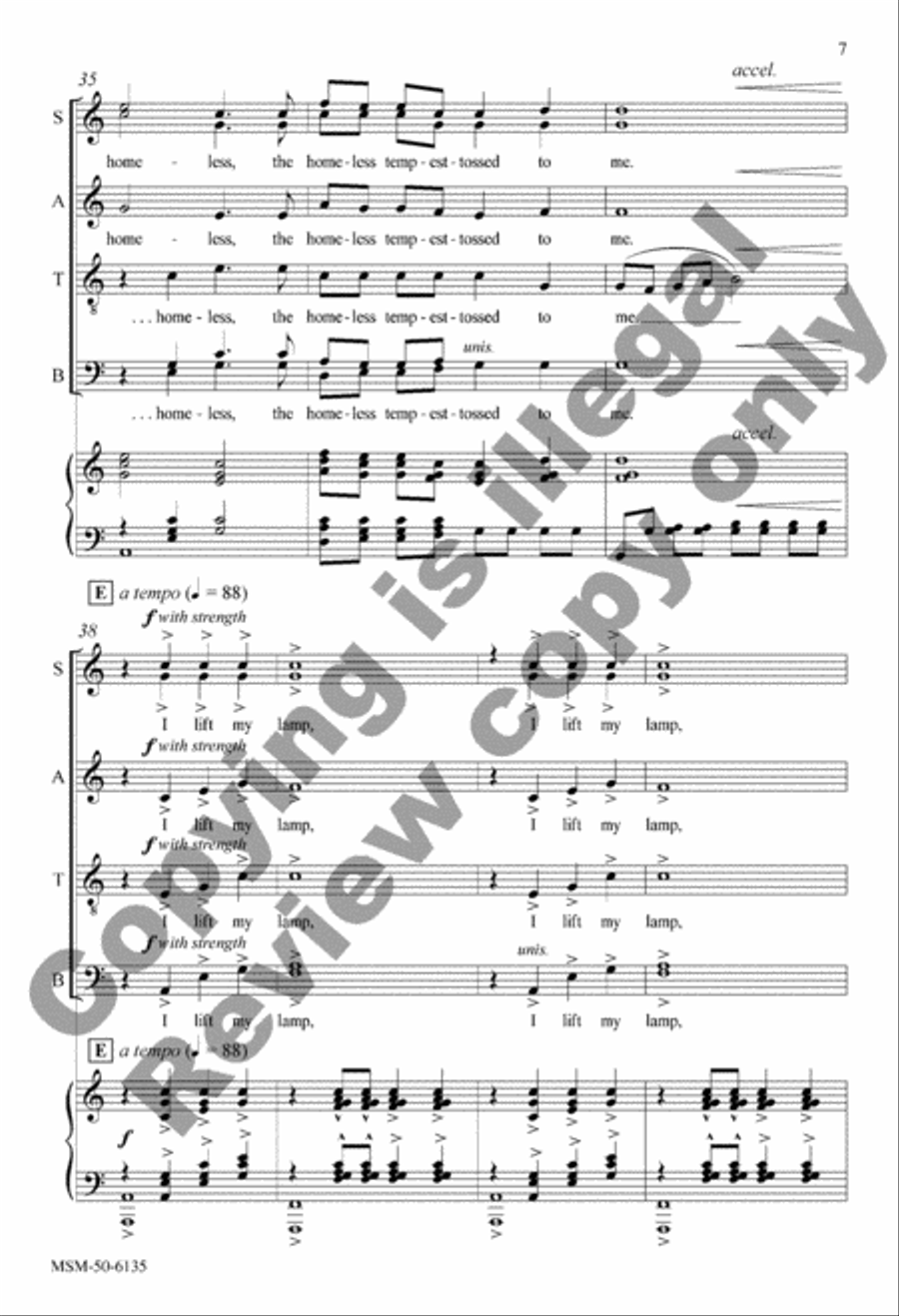 I Lift My Lamp Divisi scores gallery preview page 7