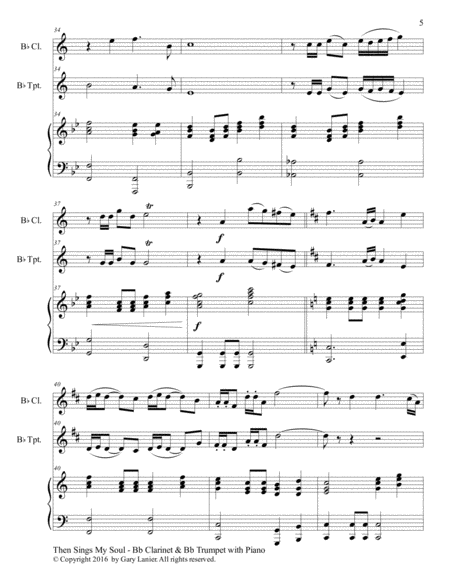 Trios for 3 GREAT HYMNS (Bb Clarinet & Bb Trumpet with Piano and Parts) image number null