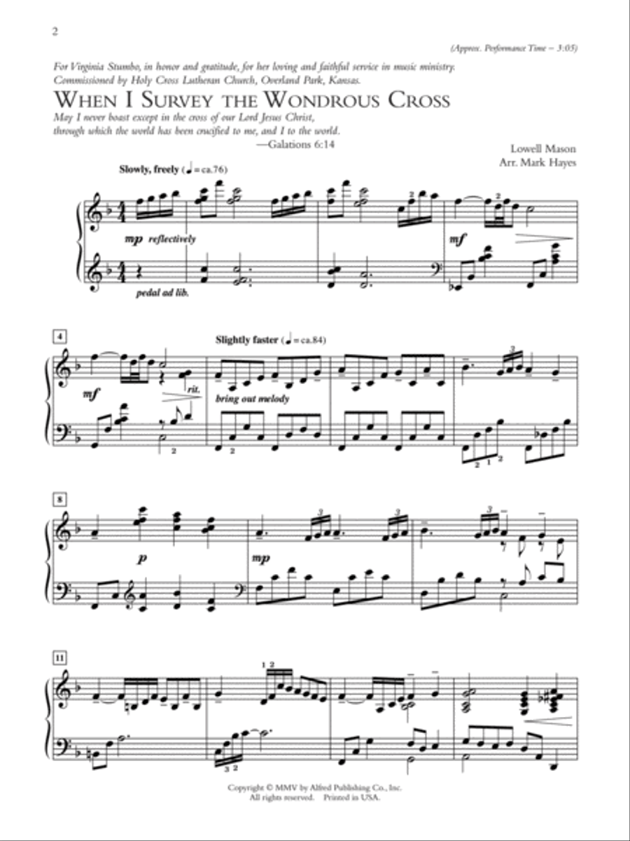 The Cross, Christ's Passion Piano Solo scores gallery preview page 2