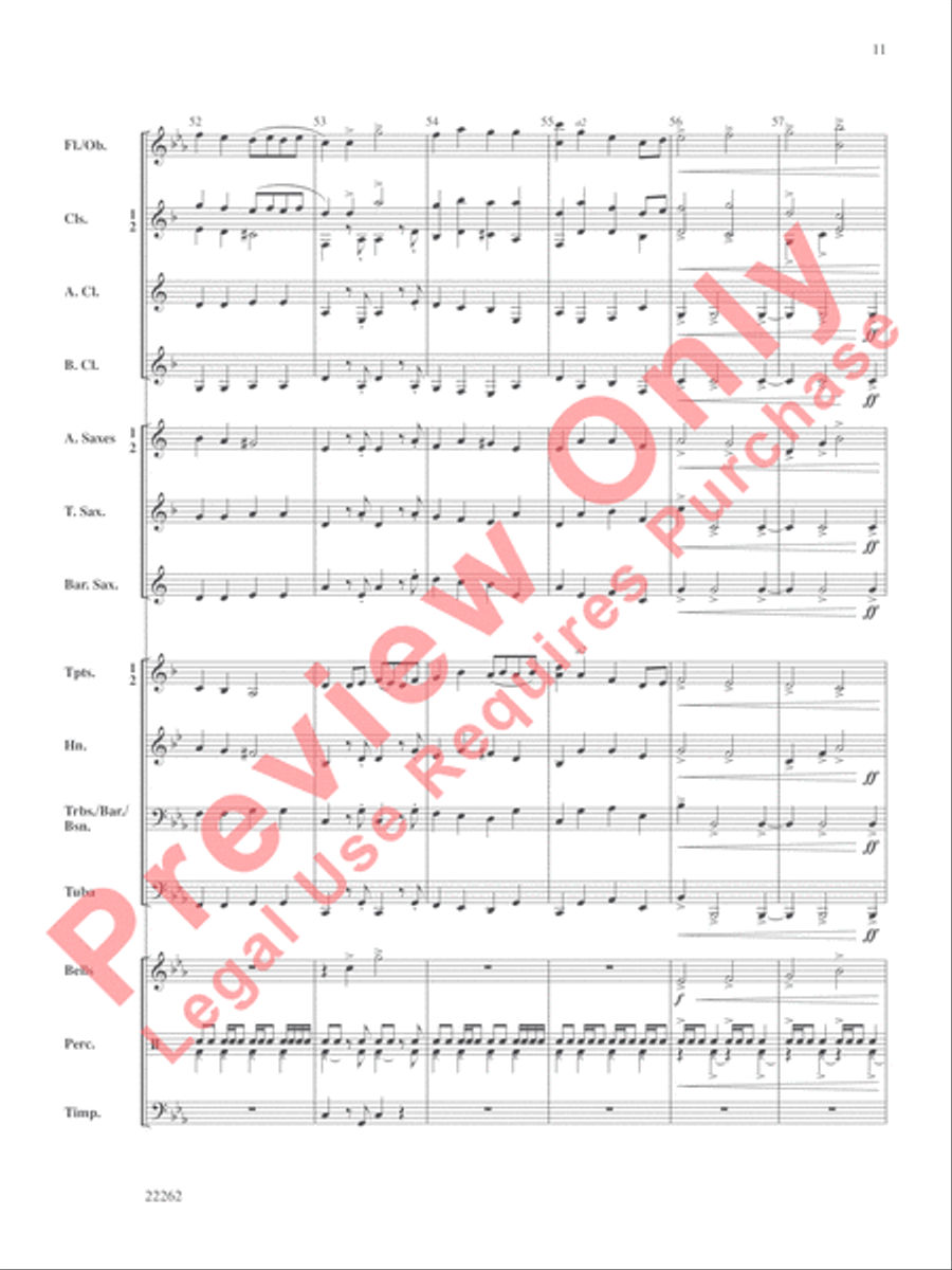 The Sorcerer's Procession Concert Band scores gallery preview page 12