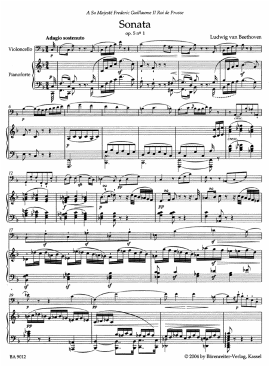 Sonatas for Piano and Violoncello Piano scores gallery preview page 2