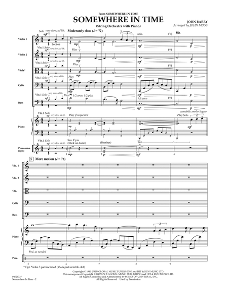Somewhere in Time - Full Score