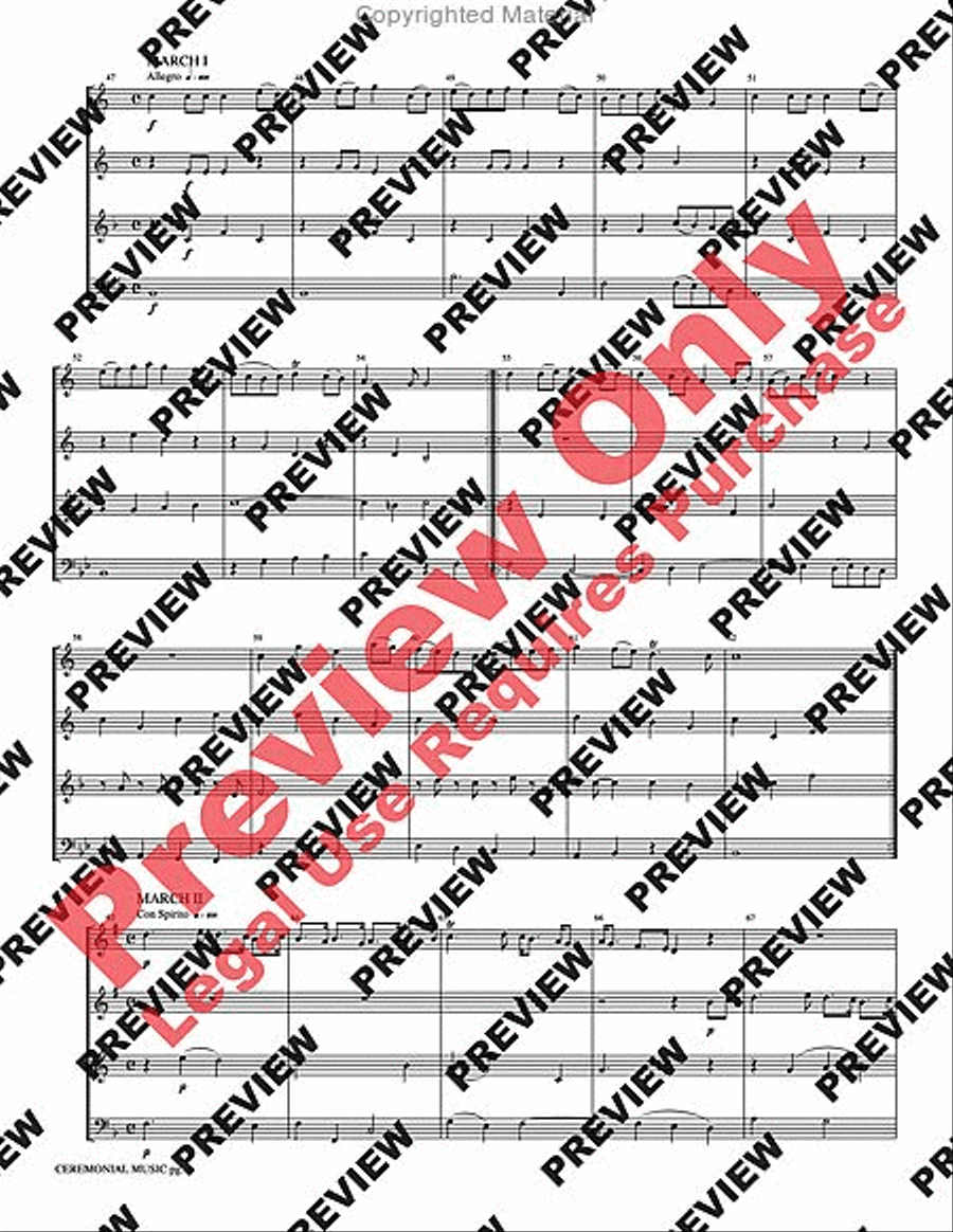 Ceremonial Music Brass Quartet scores gallery preview page 5