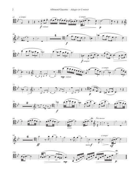 Adagio in G minor for Trombone and Piano (Organ)