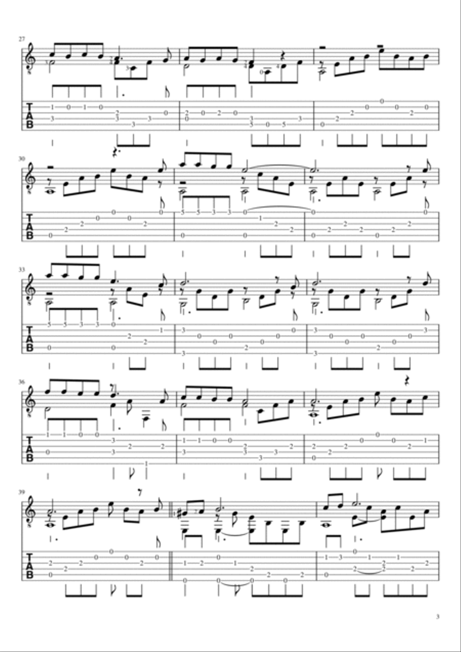 Walking In The Air Walking In The Air Guitar Tablature scores gallery preview page 3
