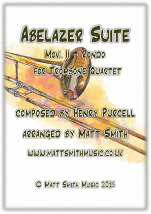 Book cover for Abdelazer Suite - Mov II Rondo by Henry Purcell - TROMBONE QUARTET