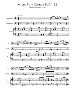 Arioso BWV 156 - Trombone and Euphonium Duet w/ Piano