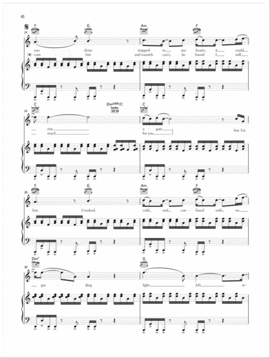 Guiding Light Guiding Light Piano, Vocal, Guitar scores gallery preview page 3