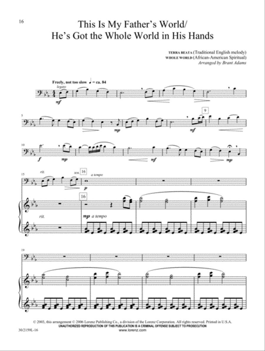 Trombone or Euphonium Solos for Worship Euphonium scores gallery preview page 5