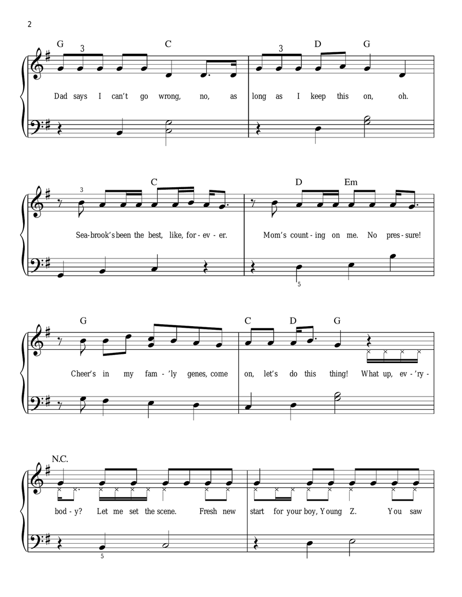 My Year (from Disney's Zombies) Easy Piano scores gallery preview page 2