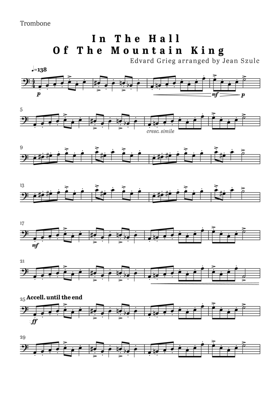 In the hall of the mountain king trombone cheap
