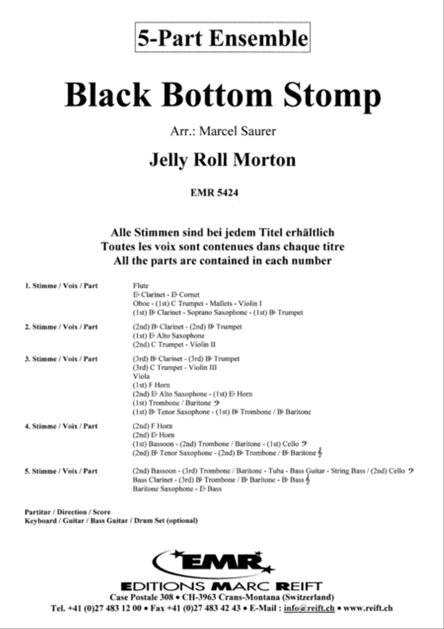 Black Bottom Stomp Woodwind Quintet scores gallery preview page 2