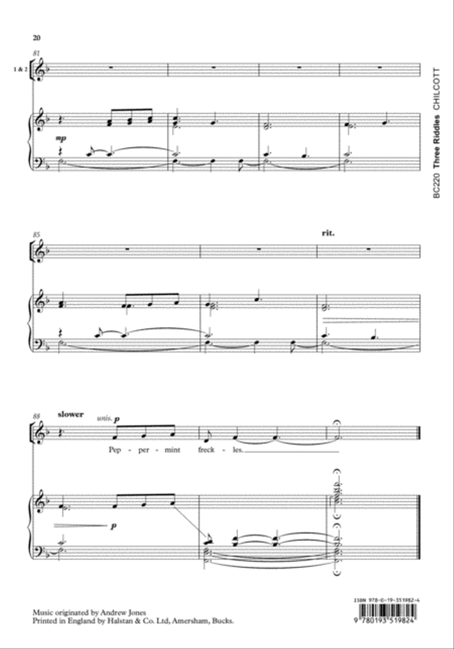 Three Riddles Three Riddles 2-Part scores gallery preview page 20
