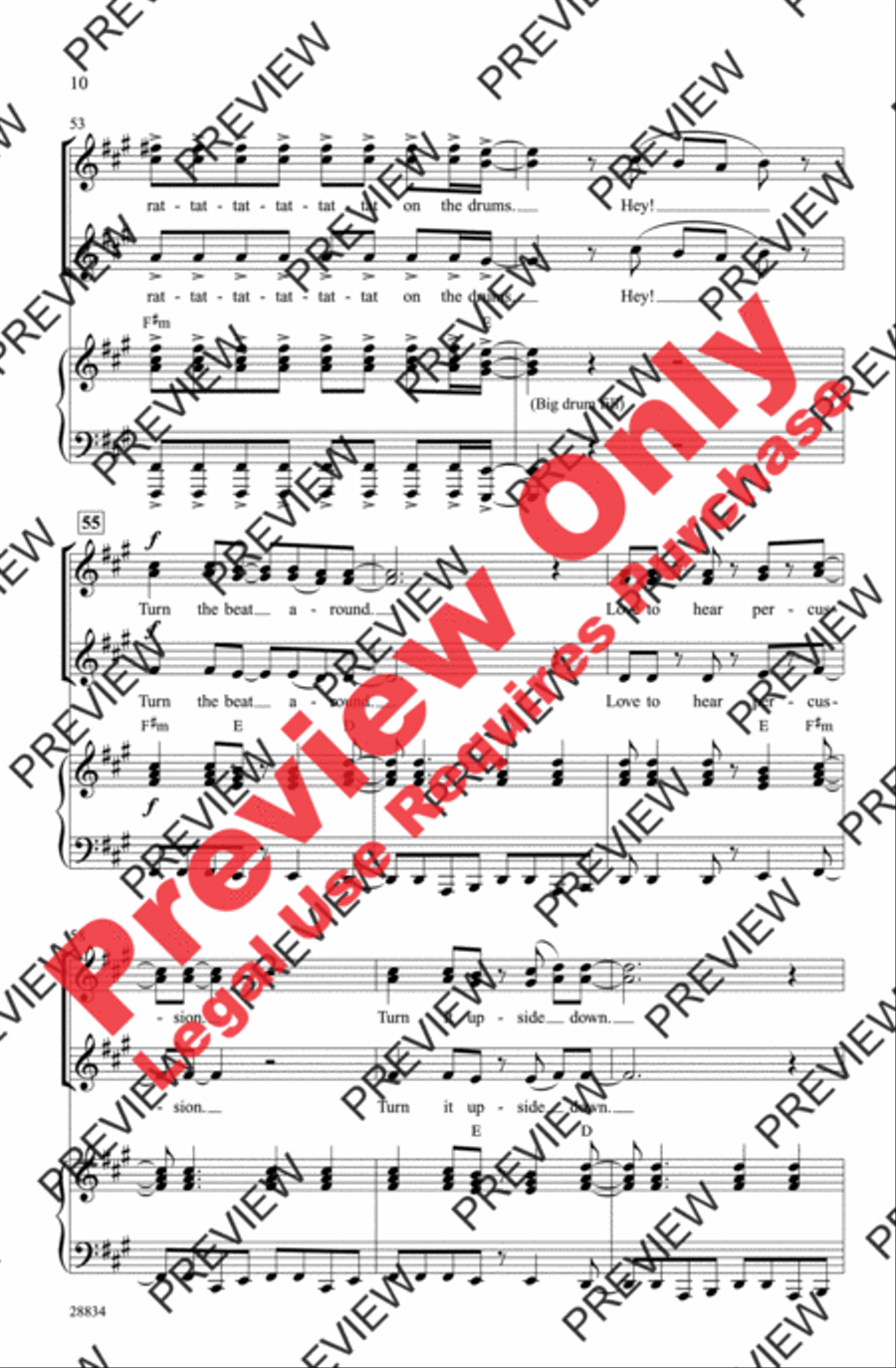 Turn the Beat Around Turn the Beat Around Women's Choir scores gallery preview page 10