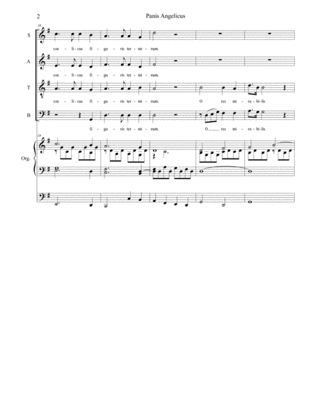 Panis Angelicus (for SATB and Organ) image number null