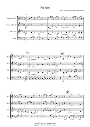 Pie Jesu (from Requiem) for Brass Quartet