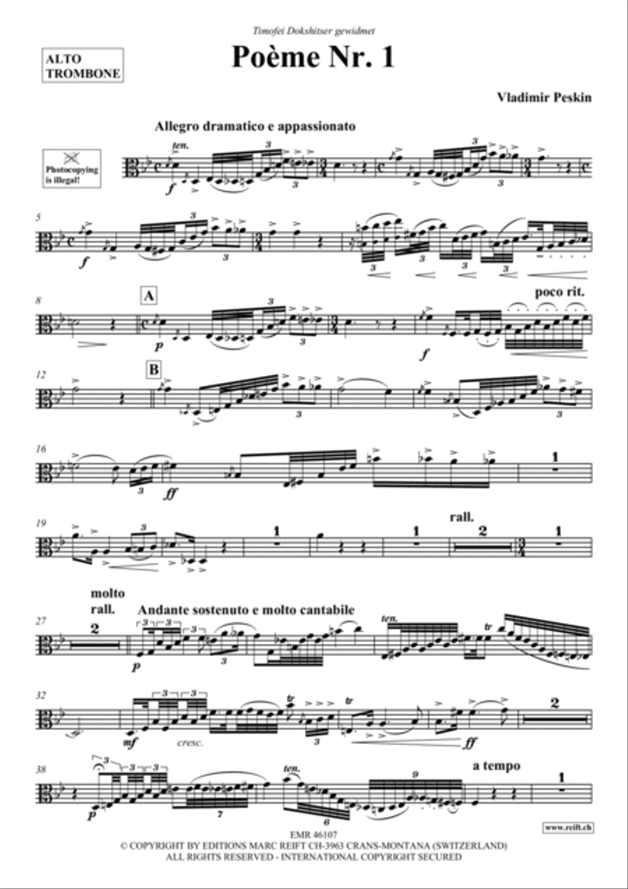 Poeme No. 1 Piano Accompaniment scores gallery preview page 2