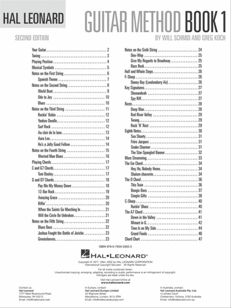 Hal Leonard Guitar Method Book 1 – Second Edition Guitar scores gallery preview page 2