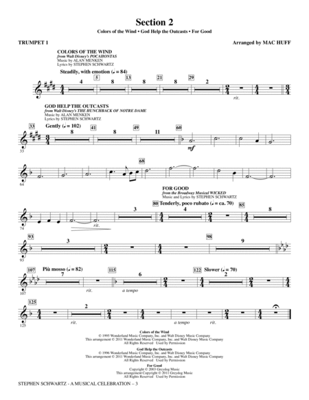 Stephen Schwartz: A Musical Celebration (Medley) - Trumpet 1