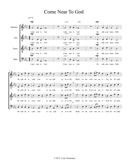Come Near To God (Original SATB Choir Piece) image number null