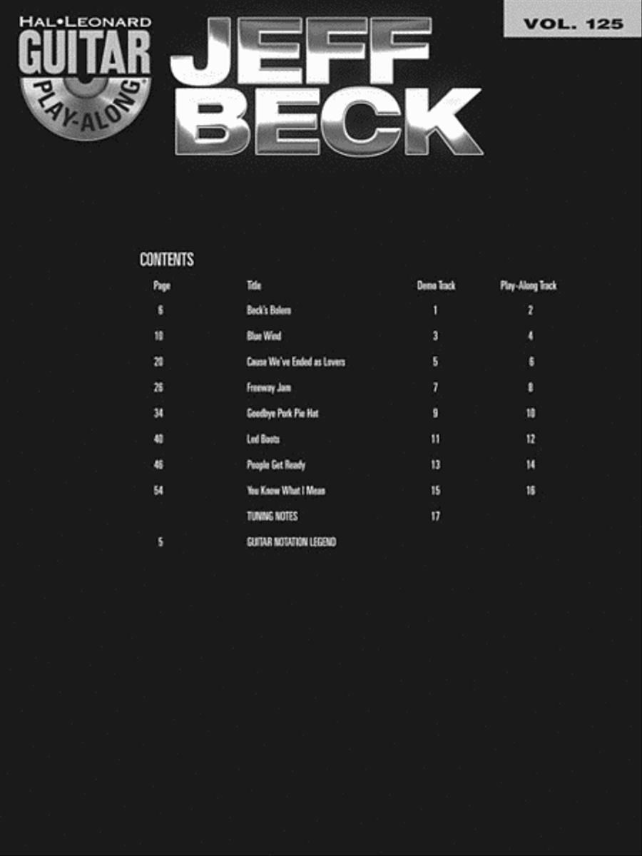 Jeff Beck Guitar Tablature scores gallery preview page 3
