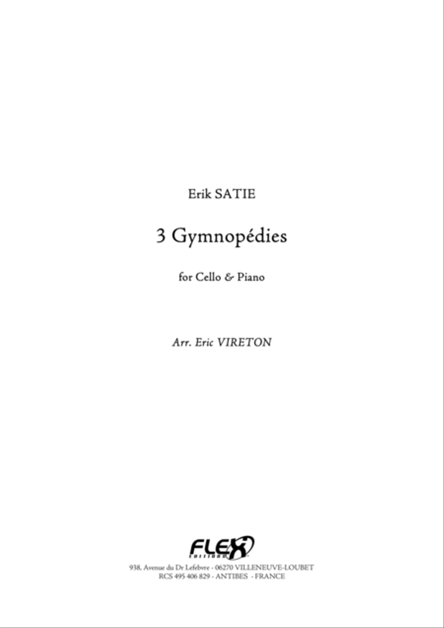 3 Gymnopedies Piano Accompaniment scores gallery preview page 1