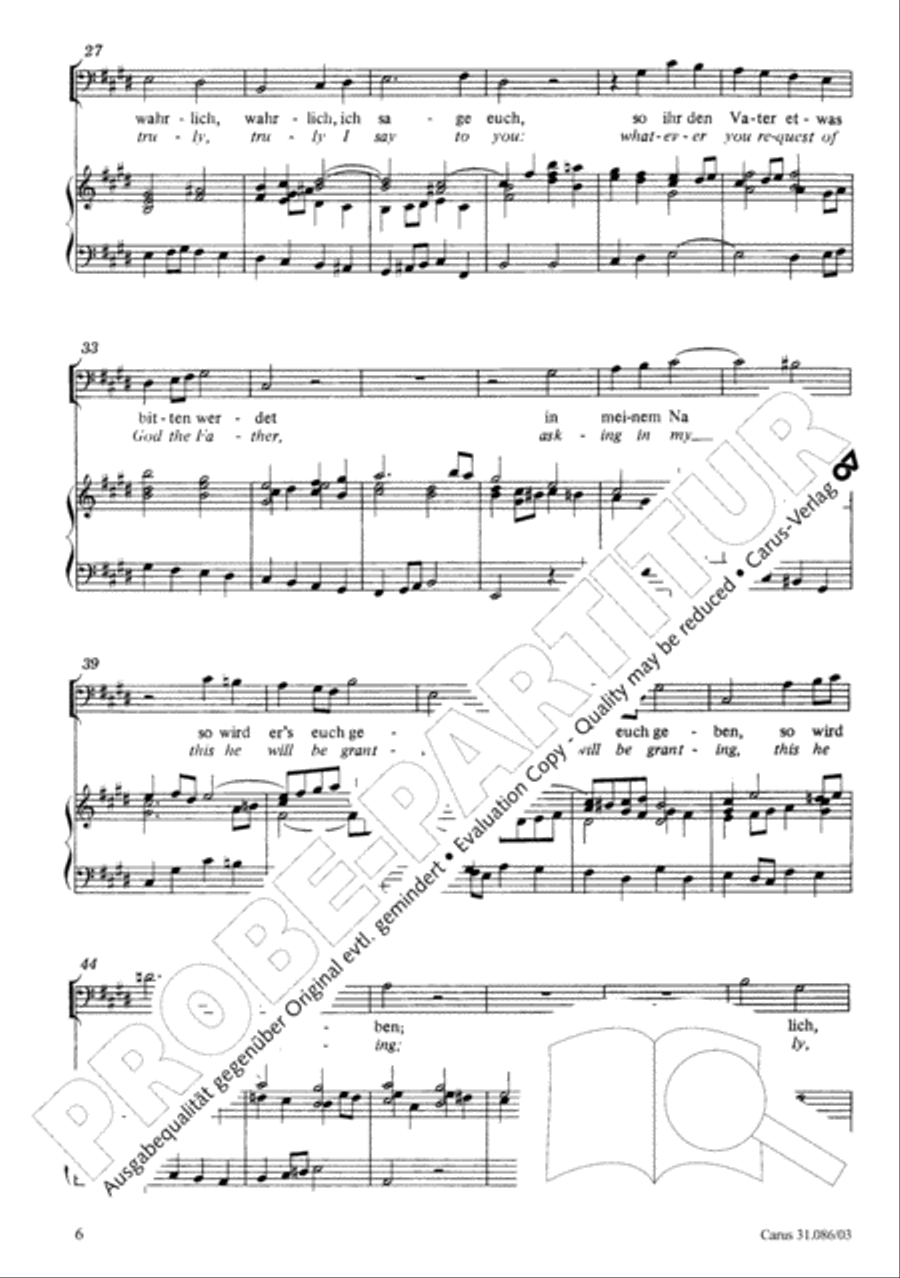 Truly, truly I say to you (Wahrlich, wahrlich, ich sage euch) 4-Part scores gallery preview page 7