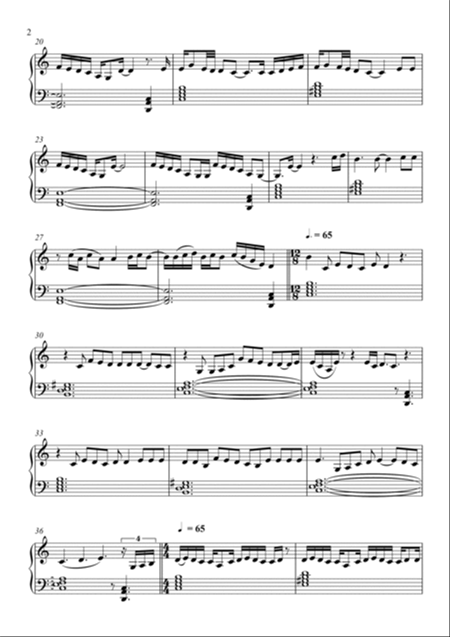 Heartbreak Anniversary Easy Piano scores gallery preview page 2