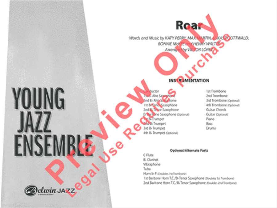 Roar Jazz Ensemble scores gallery preview page 2