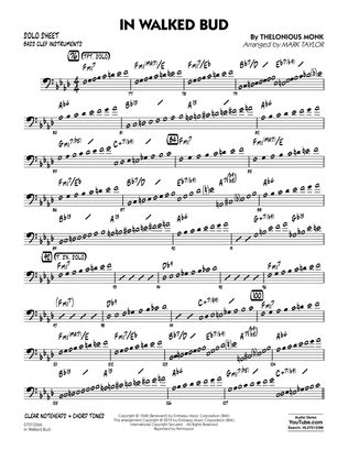 In Walked Bud (arr. Mark Taylor) - Bass Clef Solo Sheet