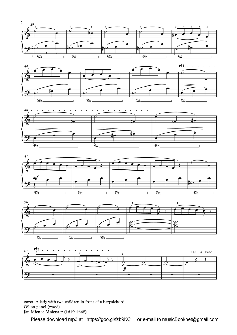 Seven classical pieces for easy piano solo Easy Piano scores gallery preview page 3