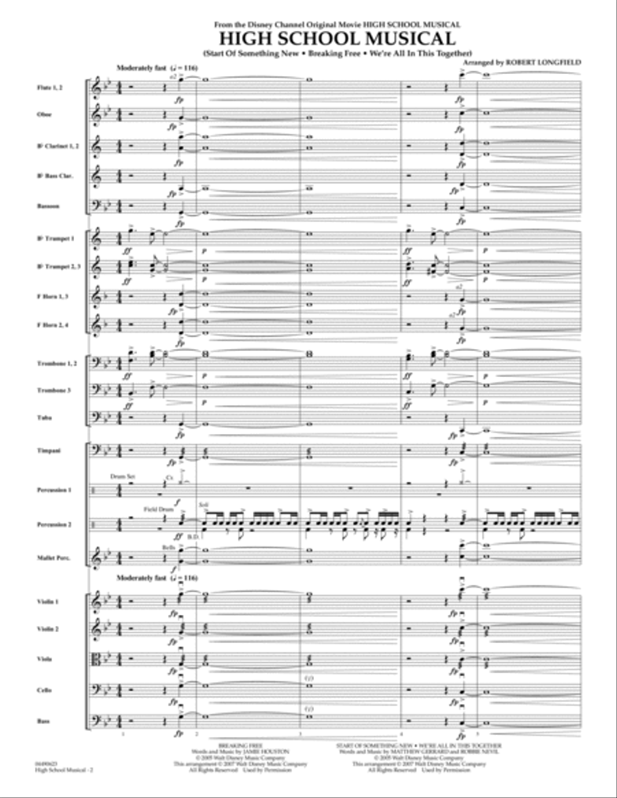High School Musical - Full Score Score scores gallery preview page 2